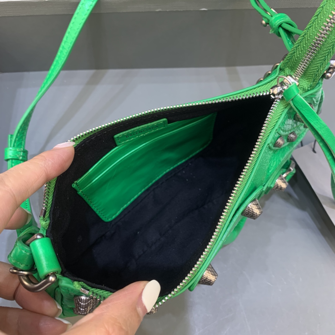 Balenciaga Le Cagole Mini Bag With Chain Shoulder Bag Green